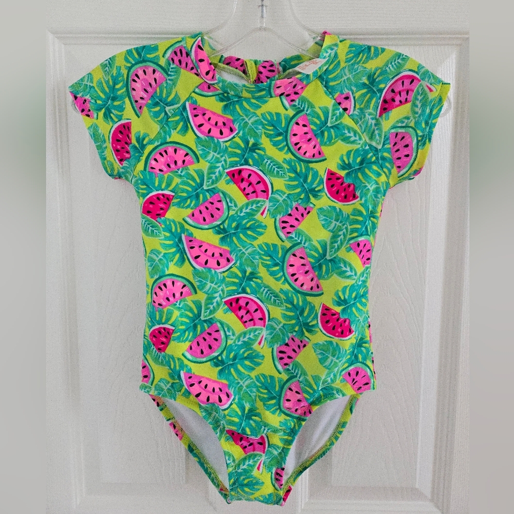 Cat & Jack Kids Swim One Piece - Green and Pink Watermelon Print